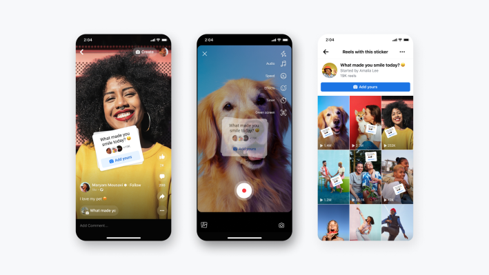 Meta lanza nuevas funciones de Reels en Instagram y Facebook, incluida una pegatina 'Add Yours'