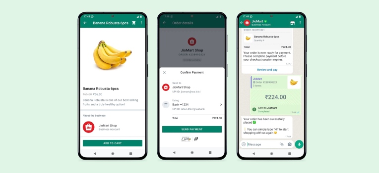 Daily Crunch: la asociación Meta permite a los usuarios indios de WhatsApp navegar y comprar comestibles a través de JioMart