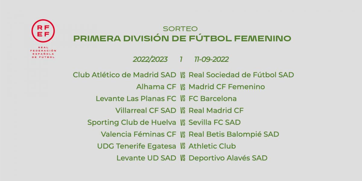 Nuevo calendario completo de la Liga Profesional de Fútbol Femenino