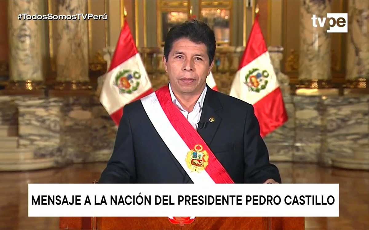 Perú: Pedro Castillo denuncia allanamiento ilegal del Palacio de Gobierno y de la Casa Presidencial