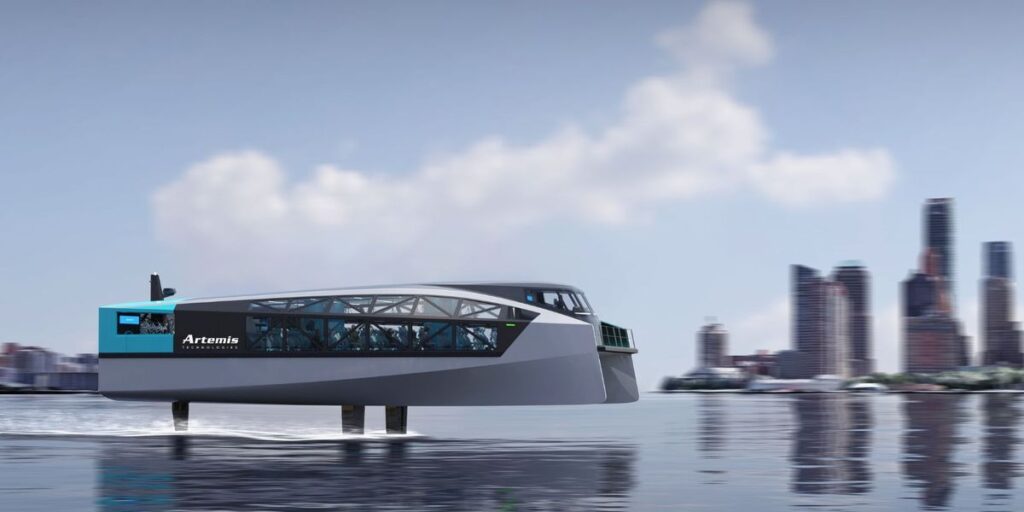 Racing Tech hace que este ferry de pasajeros totalmente eléctrico "vuele sobre el agua"