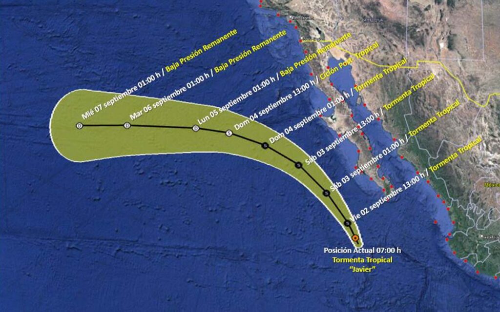 Baja California Sur suspende clases presenciales en La Paz y Los Cabos por tormenta tropical 'Javier'