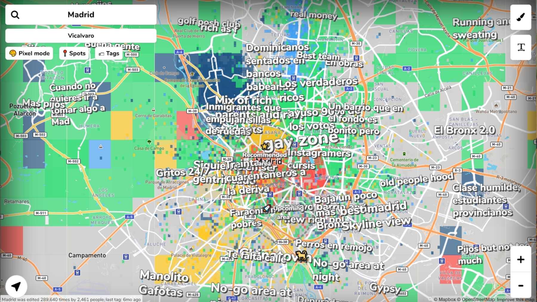 El mapa que revela si vives en un barrio pijo, hipster, de turistas…