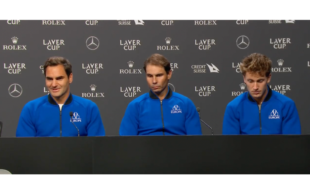 Emociona a Federer volver a compartir la pista con rivales de tan alto nivel | Video