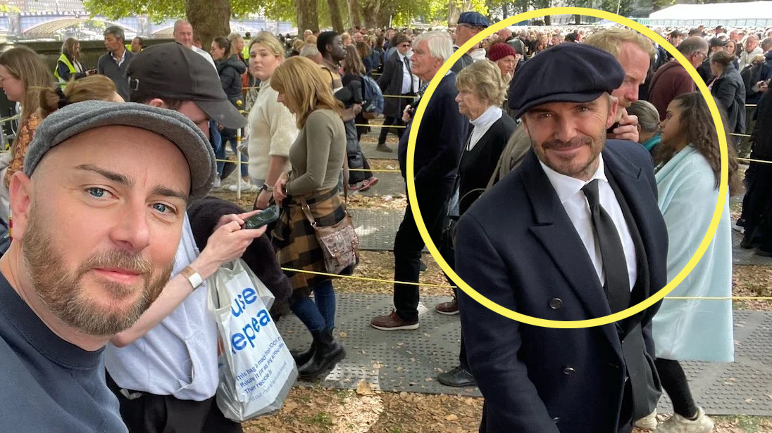 En imágenes: David Beckham hace fila por 12 horas para ver el féretro de la reina Isabel II