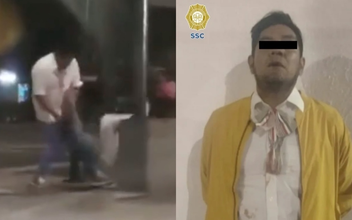 Hombre golpea a mujer en Santa María la Ribera y es detenido | Fuertes imágenes