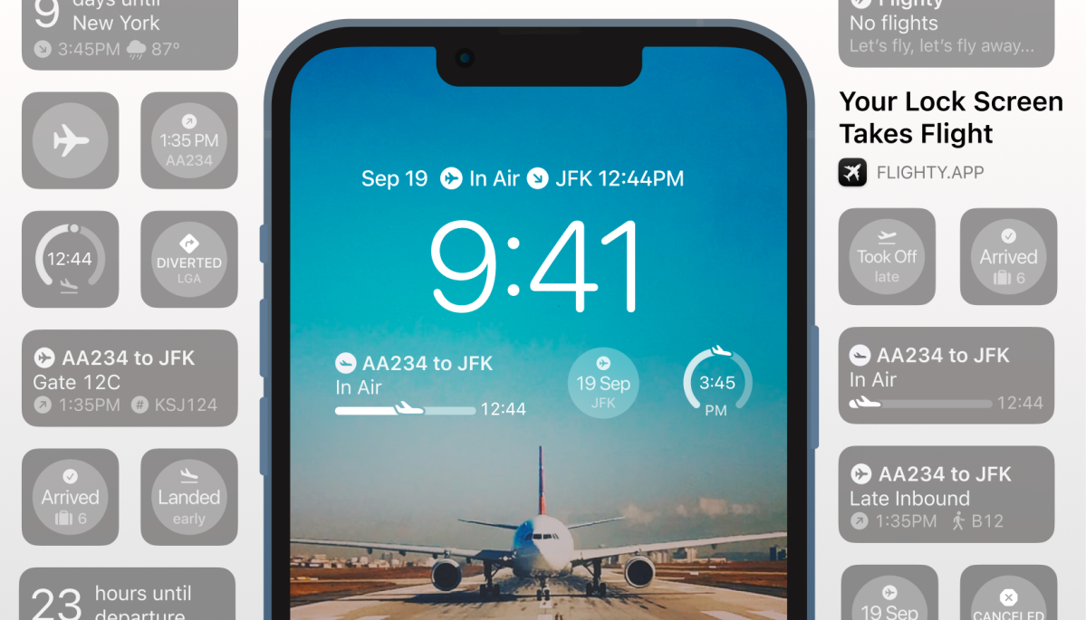 La aplicación de Flighty traerá el seguimiento de vuelos y más a su pantalla de bloqueo de iOS 16