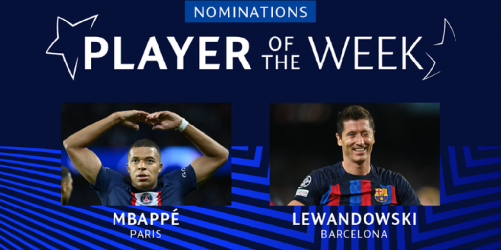 Lewandowski, nominado a jugador de la semana en Champions