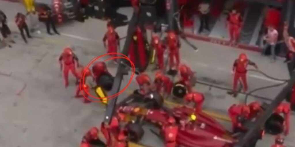 Lo que falló en la horrenda parada de Ferrari con Sainz