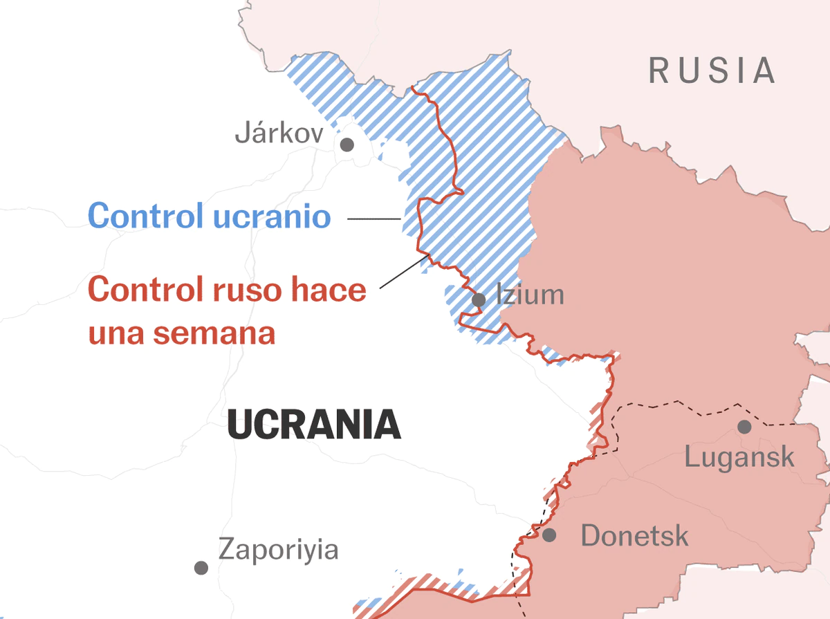 Mapas | Ucrania asesta una “importante derrota” a Rusia en el este del país