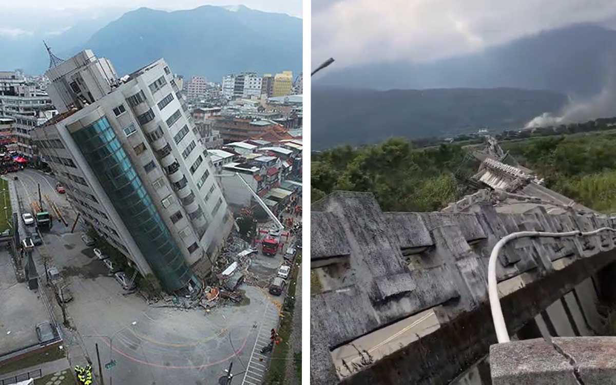 Registran sismo de magnitud 6.8 en Taiwán; alertan por riesgo de tsunami | Videos