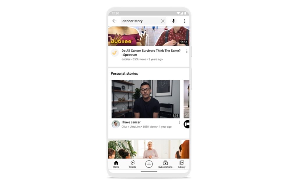 YouTube mostrará historias personales de pacientes en los resultados de búsqueda para consultas relacionadas con la salud