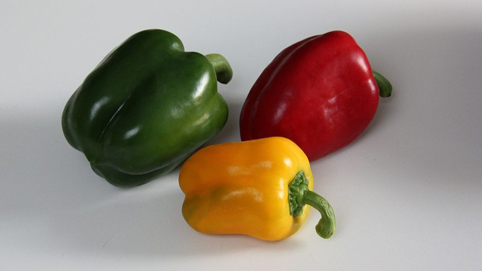 Diferencias nutricionales entre el pimiento rojo, verde y amarillo