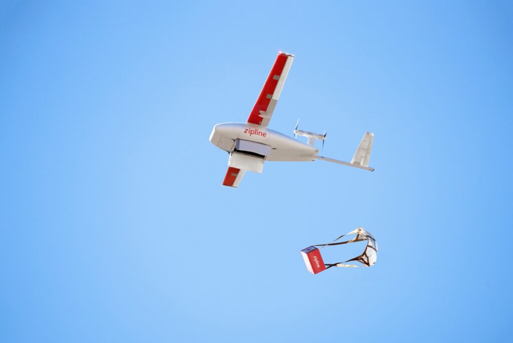 Drones de Zipline para entregar medicamentos en el área de Salt Lake City