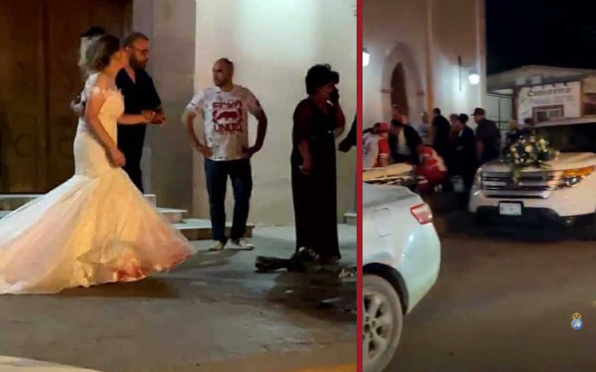 Ejecutan a novio al salir de su boda por la iglesia