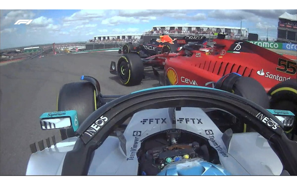 F1: Así dejó fuera George Russell al 'poleman' Carlos Sainz Jr en el Gran Premio de EU | Video