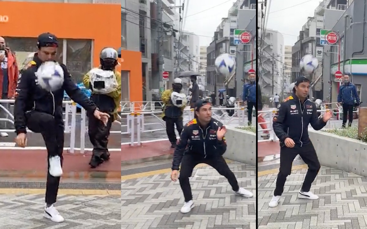 F1: Checo Pérez y Max Verstappen juegan un 'que no caiga' en las calles de Japón  | Video