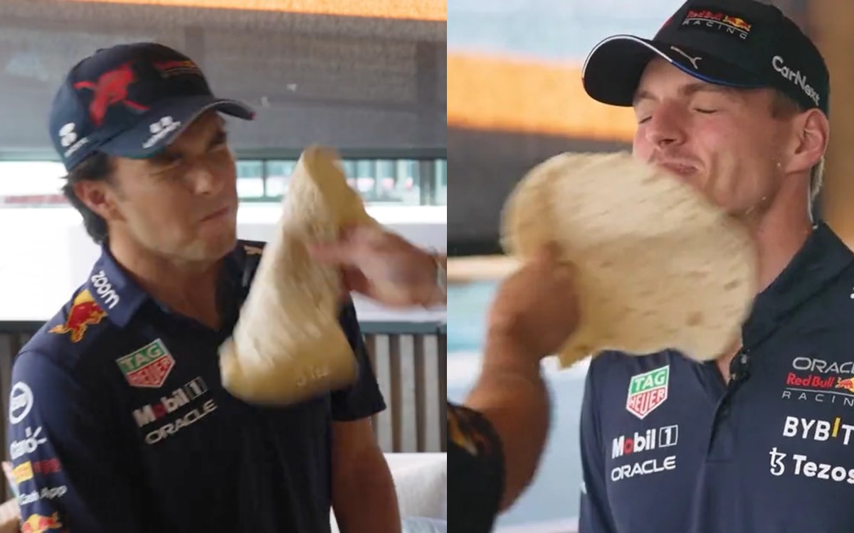 F1: Checo Pérez y Max Verstappen se enfrentan en el 'Tortilla Challenge' | Video
