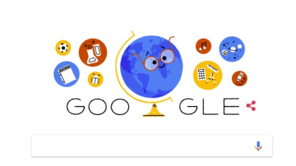 Google dedica su Doodle al Día Internacional del Profesor 2018