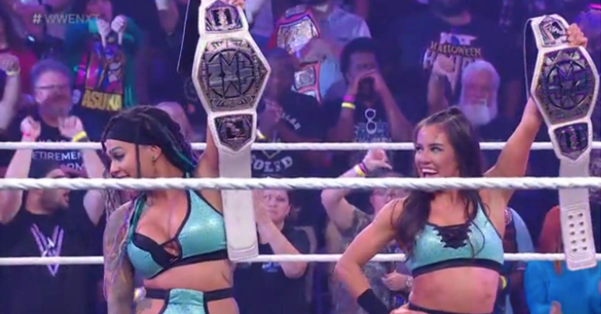 Katana Chance y Kayden Carter retienen los títulos femeninos de parejas de WWE NXT después de un sorprendente giro