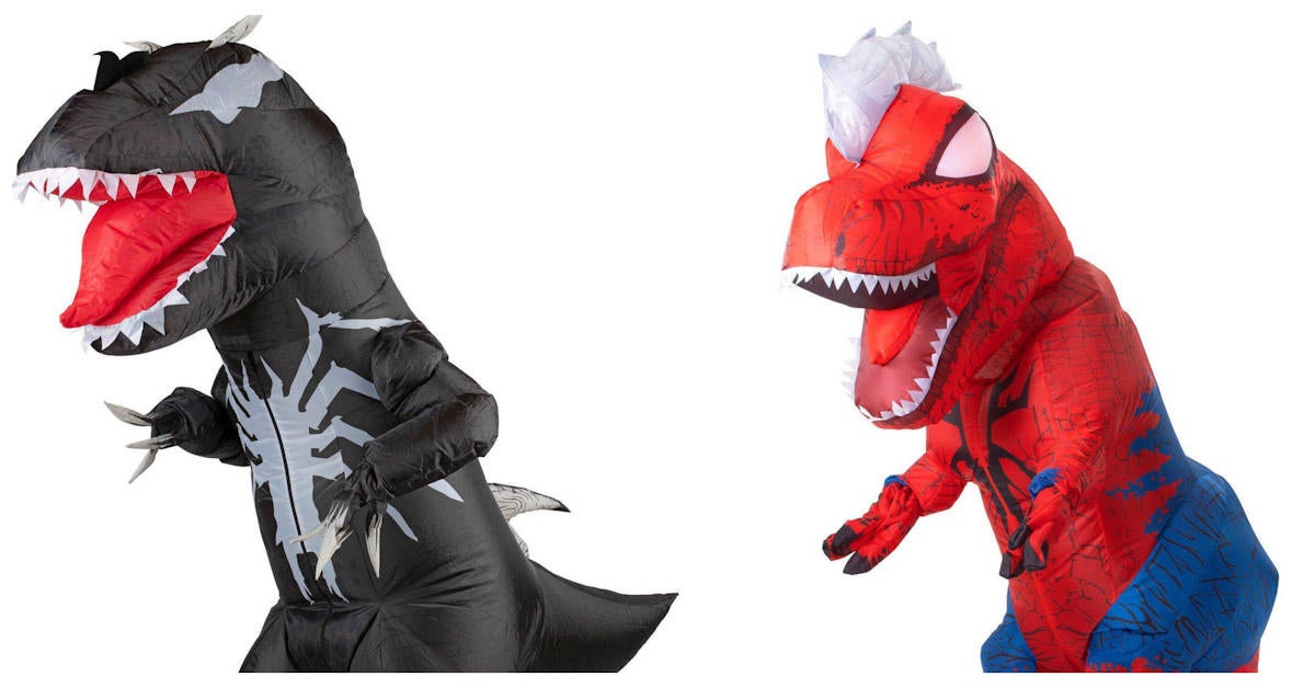 Los disfraces inflables de Spider-Rex y Venomosaurus tienen un 30% de descuento para Halloween