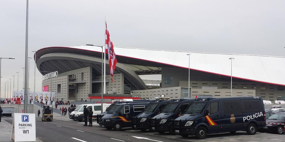 Más de mil efectivos de seguridad para el Atlético de Madrid-Bayer Leverkusen