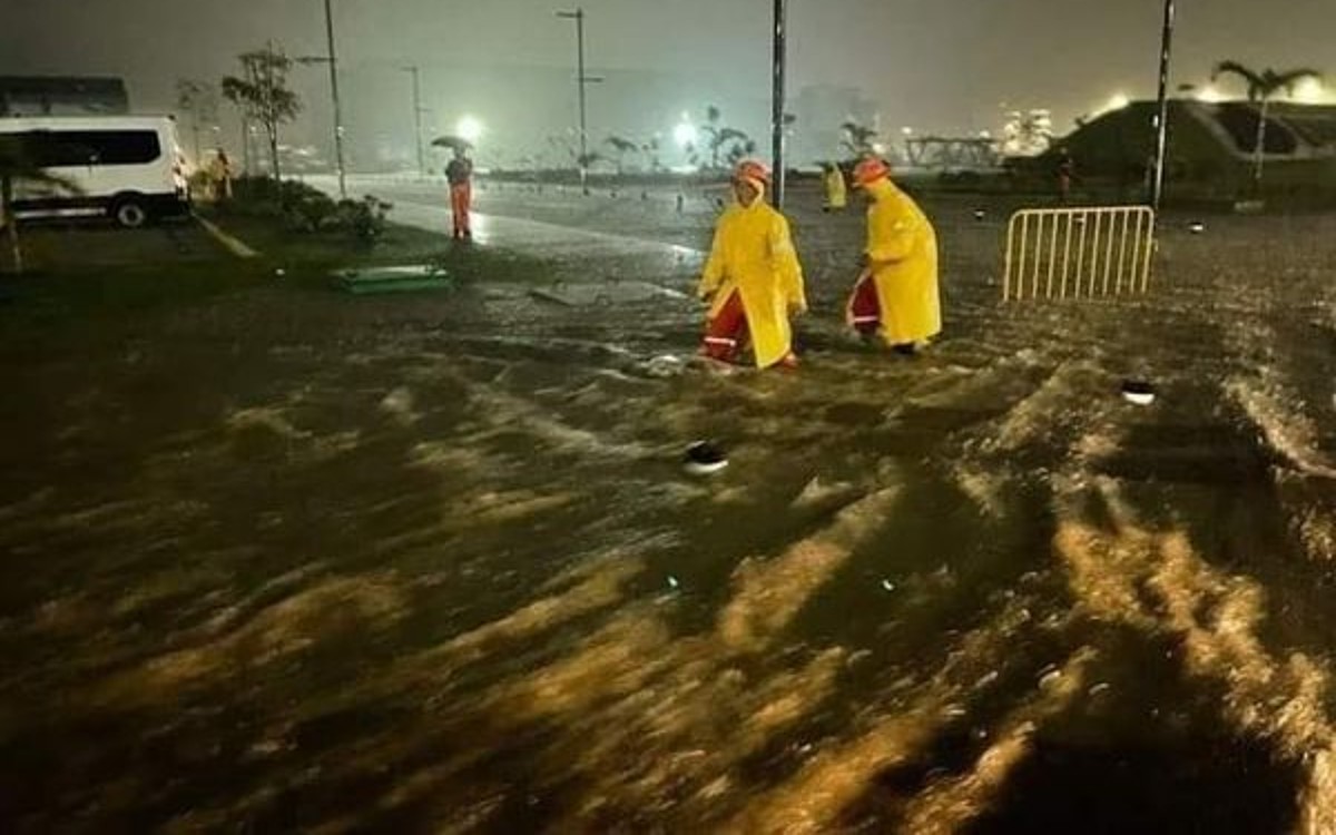 Reportan inundación en refinería Dos Bocas la noche de ayer; Rocío Nahle comparte fotos de hoy