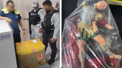 Tamaulipas: Guardia Nacional encuentra droga oculta dentro de santos de cerámica en Reynosa