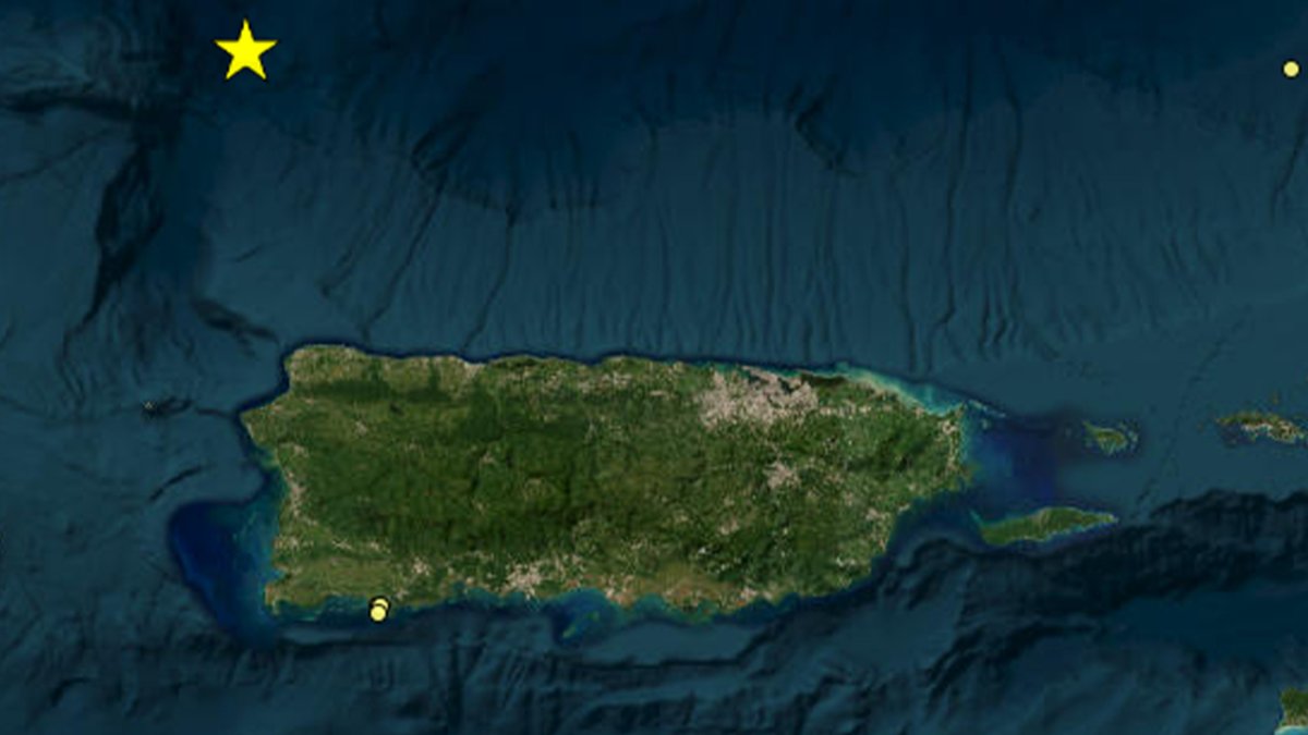 Registran temblor de magnitud preliminar 4.96 al noroeste de Puerto Rico