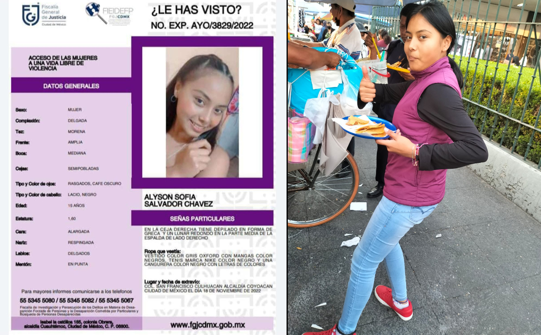 Alyson Sofía, de 15 años, desaparece en Paseos de Taxqueña; su último mensaje decía ‘Estoy en Dubái’