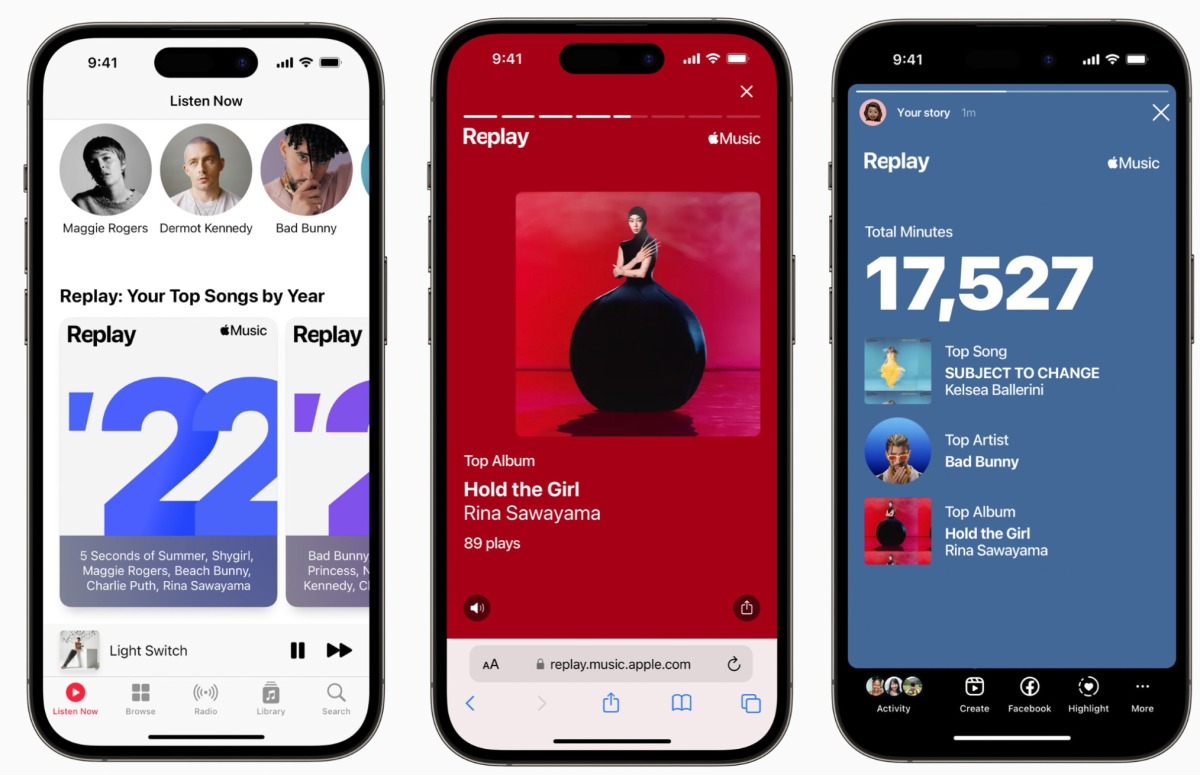 Apple Music lanza una experiencia renovada de 2022 Replay con un nuevo carrete destacado