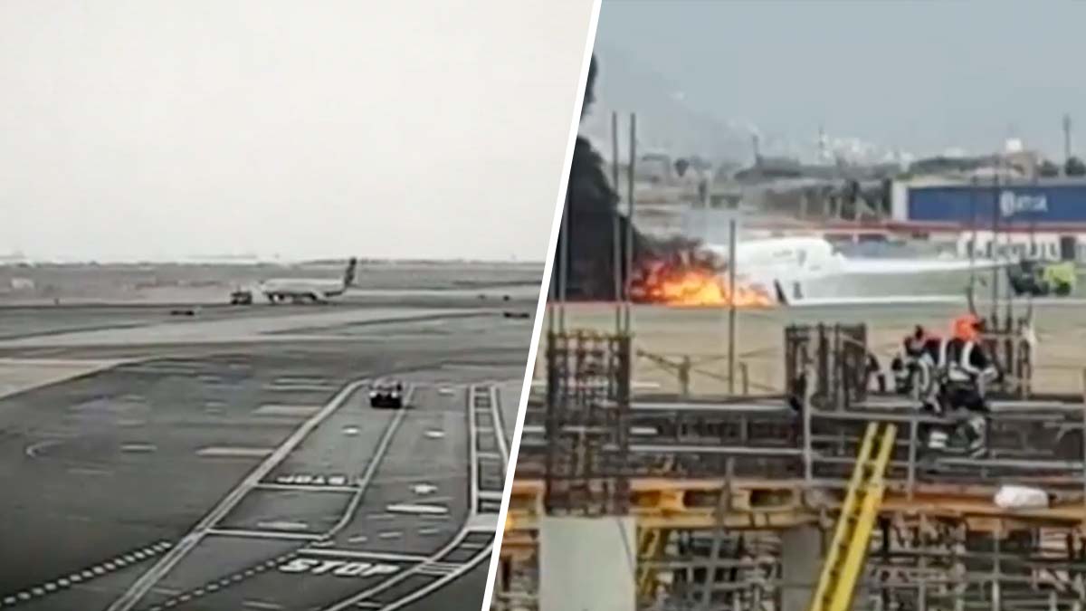 Caos en aeropuerto tras aparatoso choque que dejó dos bomberos muertos