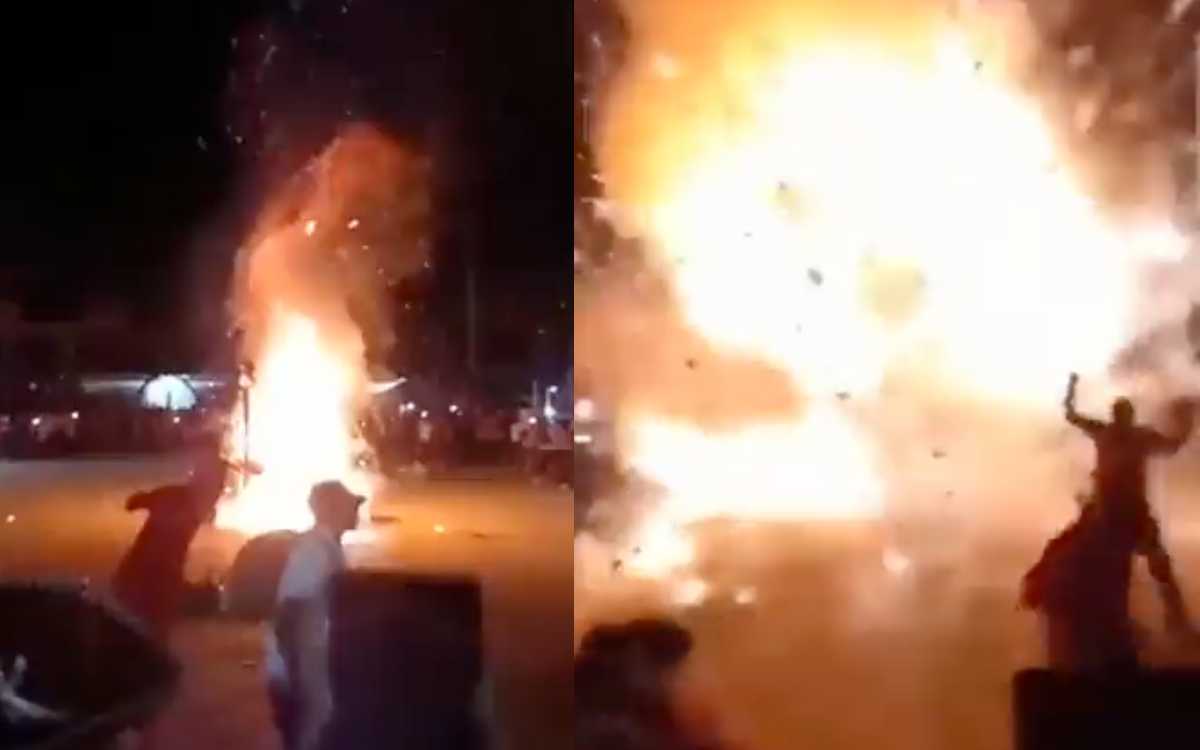 Explosión de torito deja saldo de 17 lesionados | Video