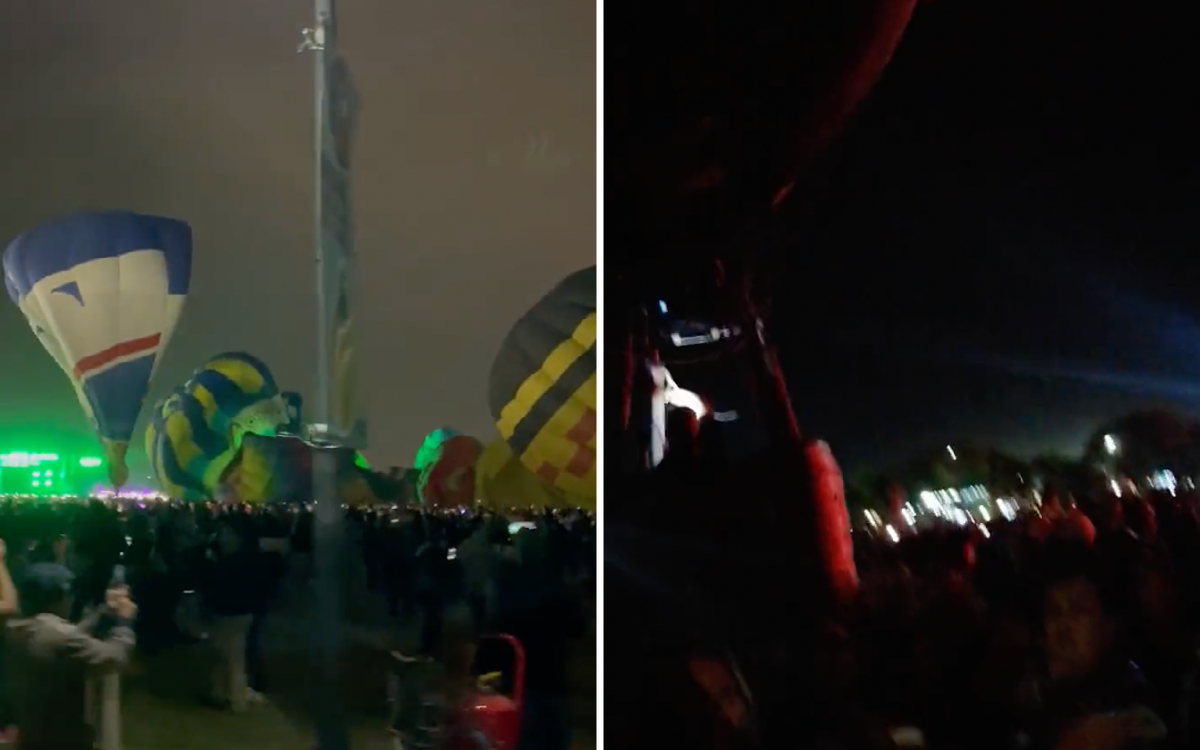 Fuerte viento arrastra globos aerostáticos en Festival de León y deja 12 heridos | Videos