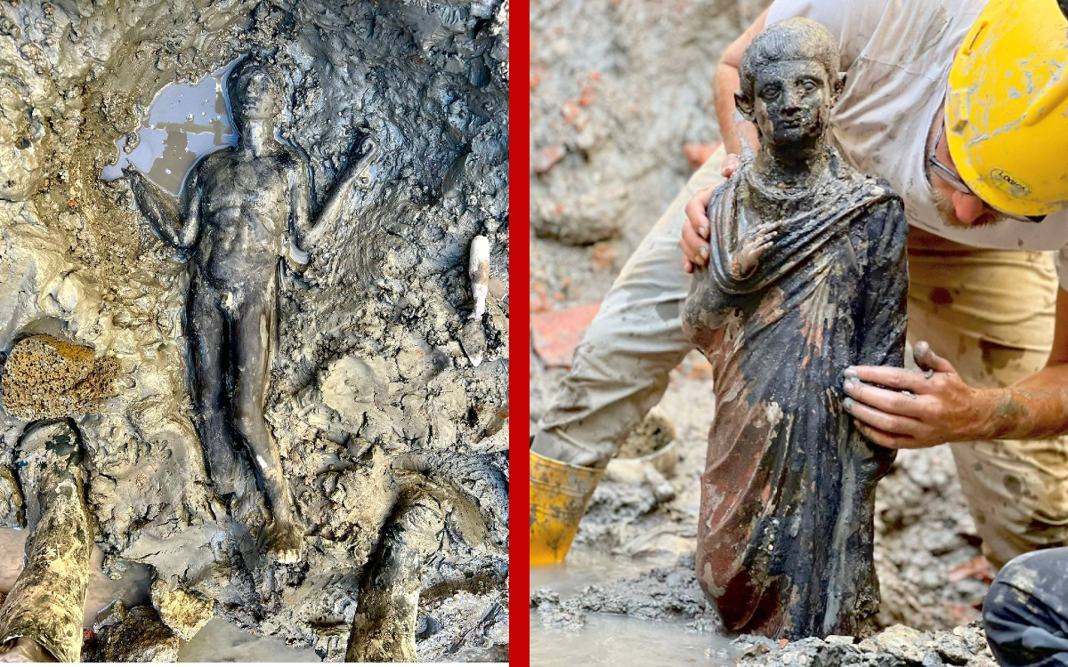 Italia | Hallan más de dos docenas de esculturas que datan a la antigua Roma | Video