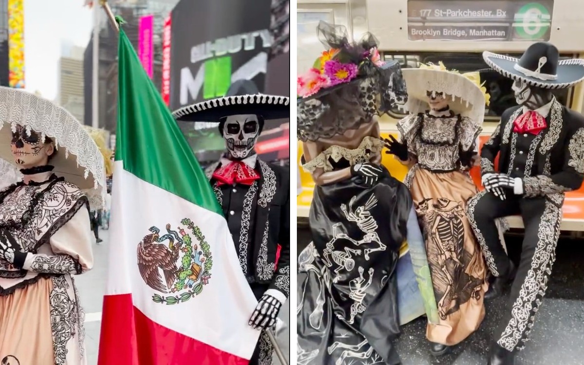 Las Catrinas y el Charro de México deambulan por las calles de Nueva York | Video