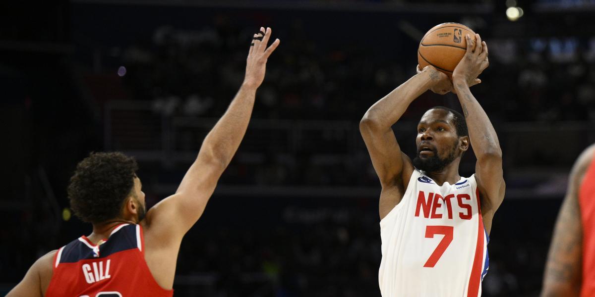 Los Nets y un espectacular Kevin Durant descargan su rabia sobre los Wizards