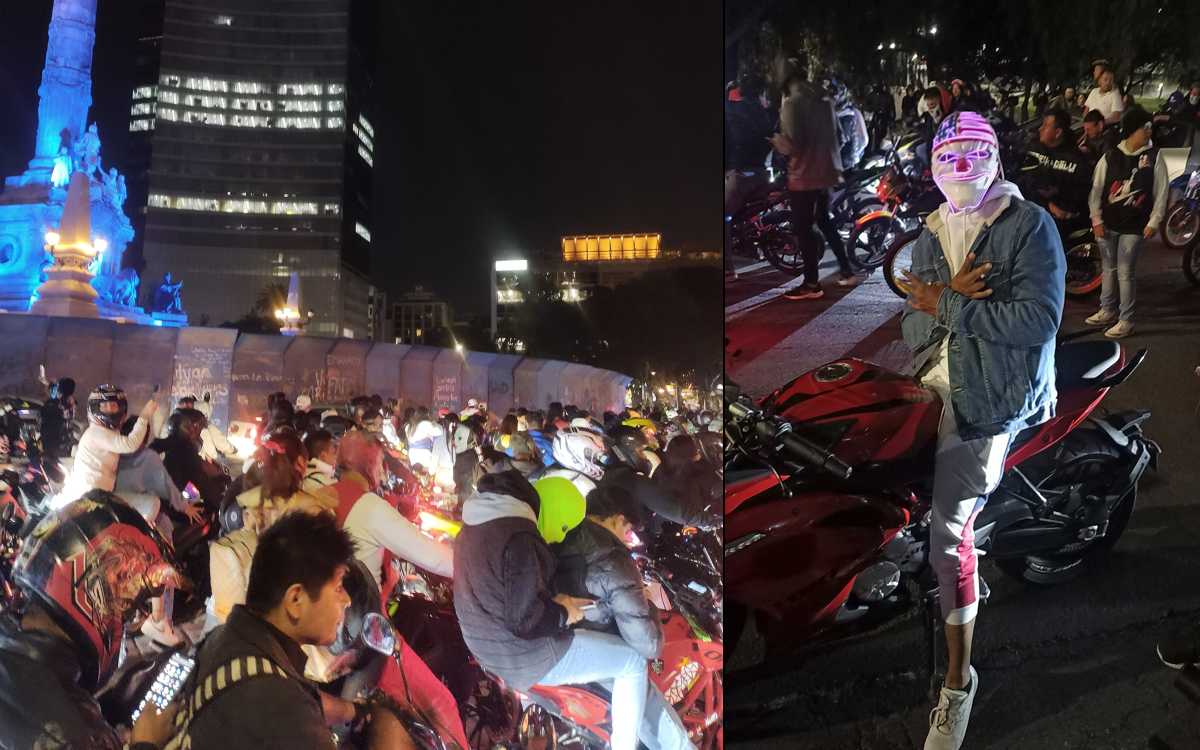 ‘Rodada del terror’: motociclistas toman control de Reforma e Insurgentes