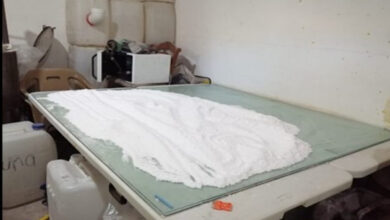Sedena asegura en Culiacán 'cocina' de fentanilo con más de una tonelada de precursores para elaborar pastillas