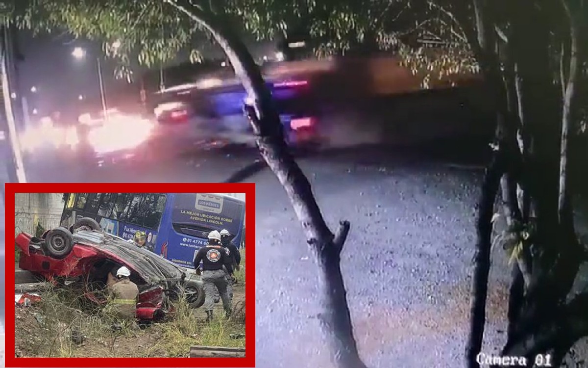 Tren embistió a camión y automóvil en Nuevo León; murió una persona | Video
