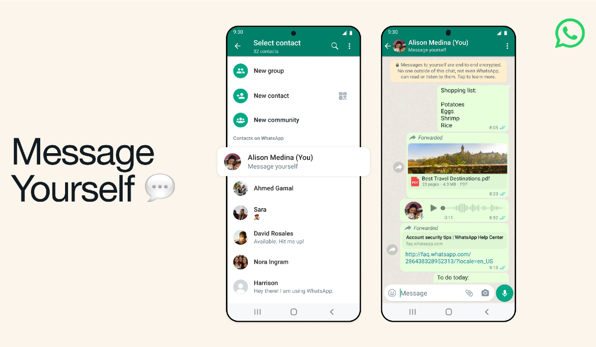 Daily Crunch: WhatsApp lanza la nueva función ‘Mensaje usted mismo’ a nivel mundial