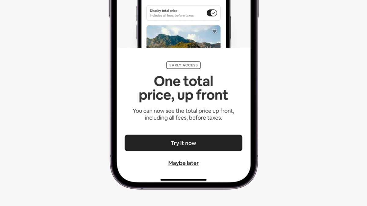 Airbnb está implementando una palanca para mostrarle el precio que incluye todas las tarifas