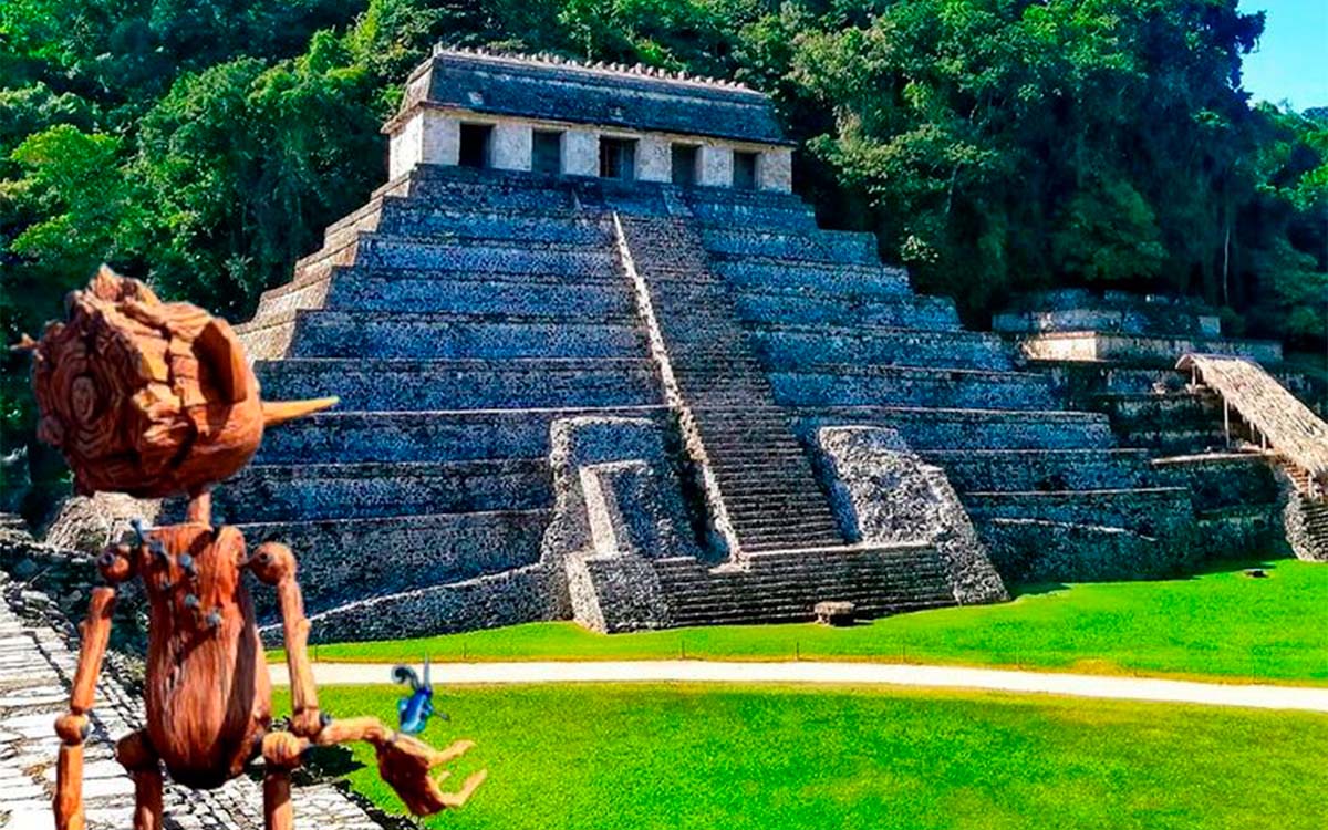 Del Castillo a… Palenque; Pinocho anda recorriendo México: INAH