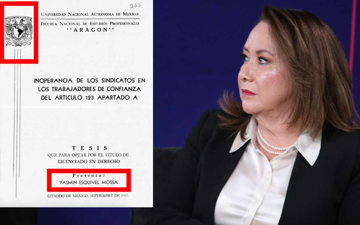 Existe 'un alto nivel de coincidencias' entre tesis de Yasmín Esquivel y la de un alumno de Derecho: UNAM