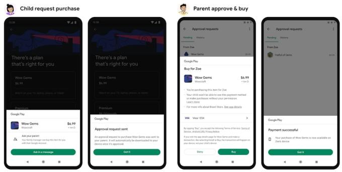 Google Play ahora permite que los niños envíen solicitudes de compra a los tutores