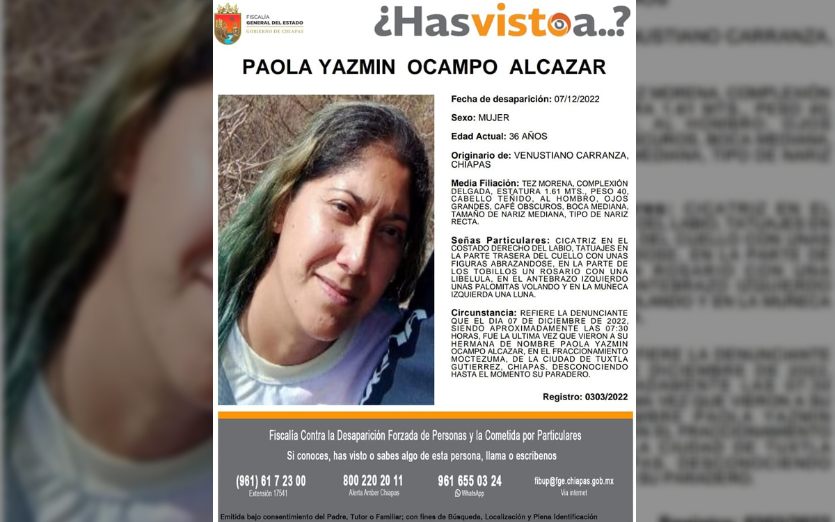 Hallan sin vida a maestra Paola Yazmín Ocampo en cisterna de primaria en Chiapas