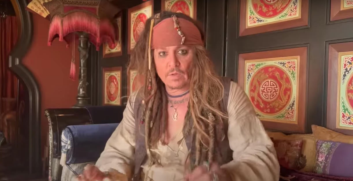 Johnny Depp regresa como Jack Sparrow para el video Make-A-Wish