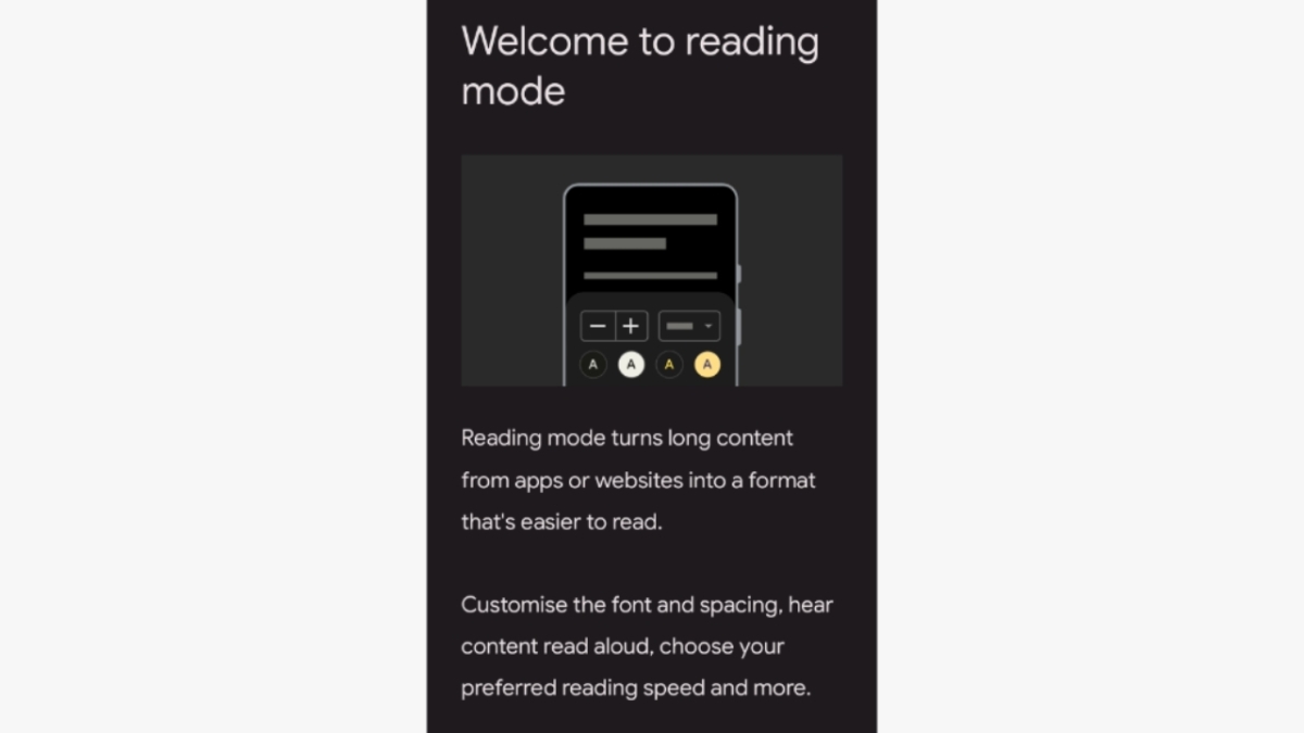 La aplicación Modo de lectura de Google ayuda a las personas con discapacidad visual a leer contenido de formato largo
