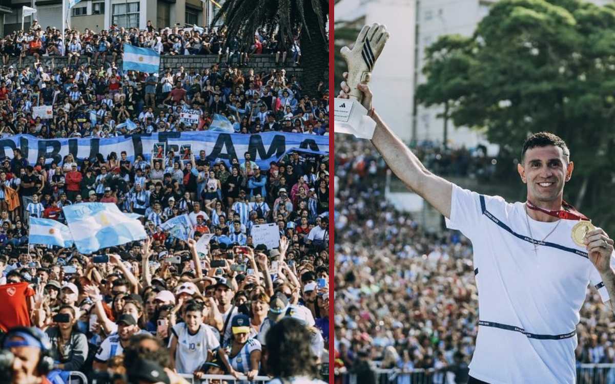 Más de 100 mil personas homenajean a 'Dibu' en Mar de Plata