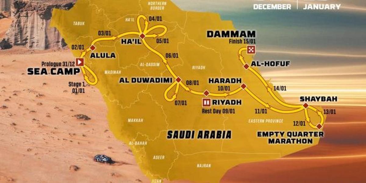 Oficial: Así es el recorrido del Dakar 2023